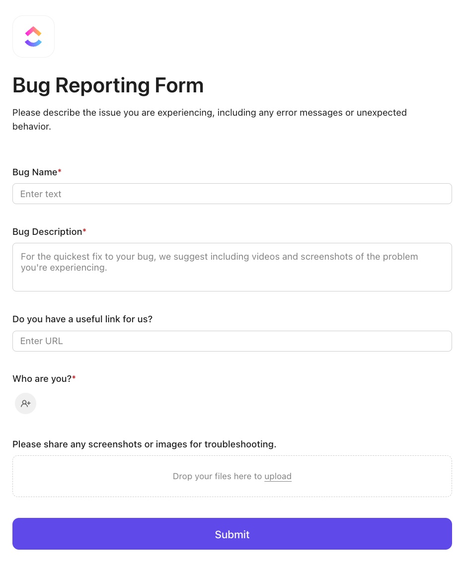 Bug Tracking List