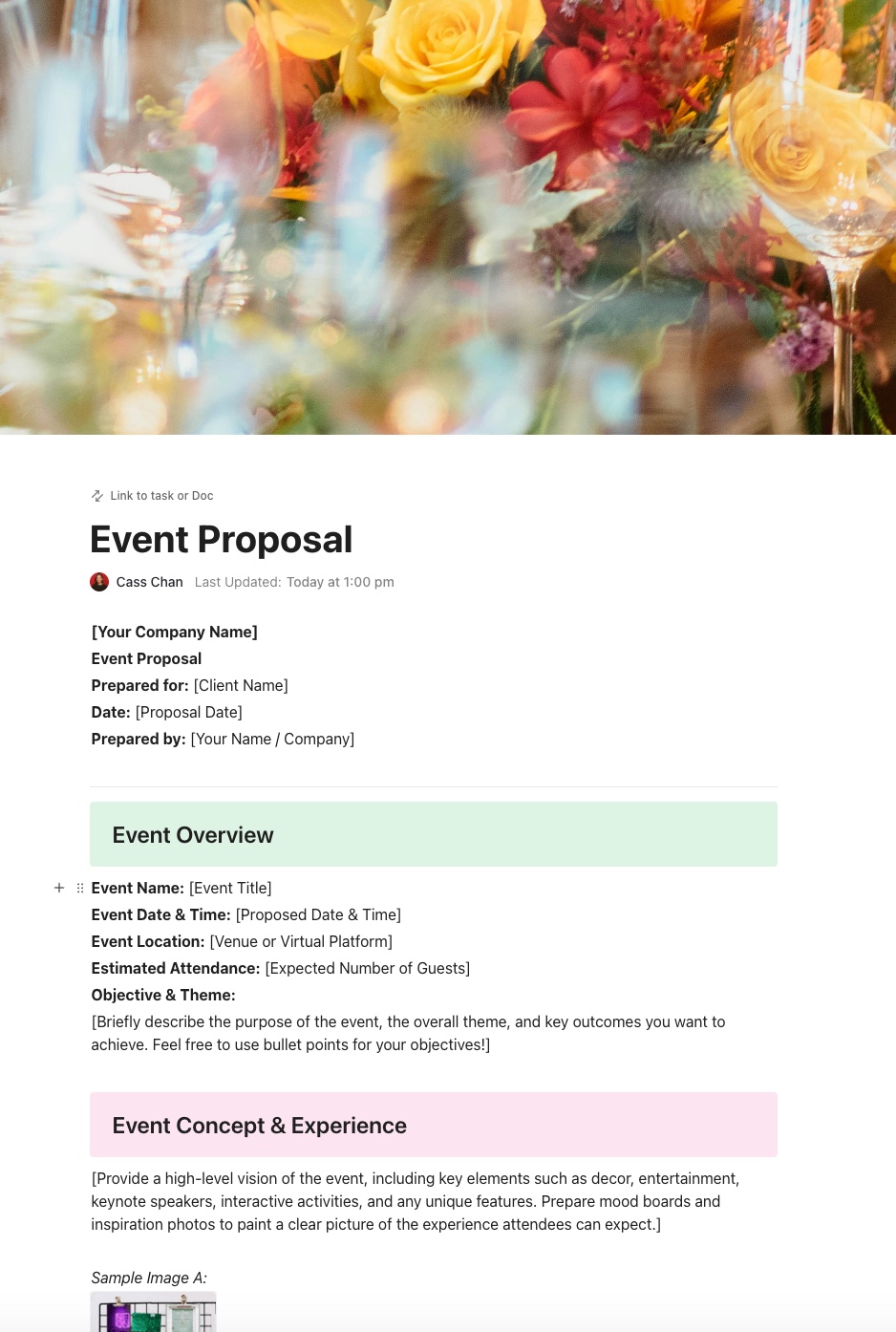Event Proposal