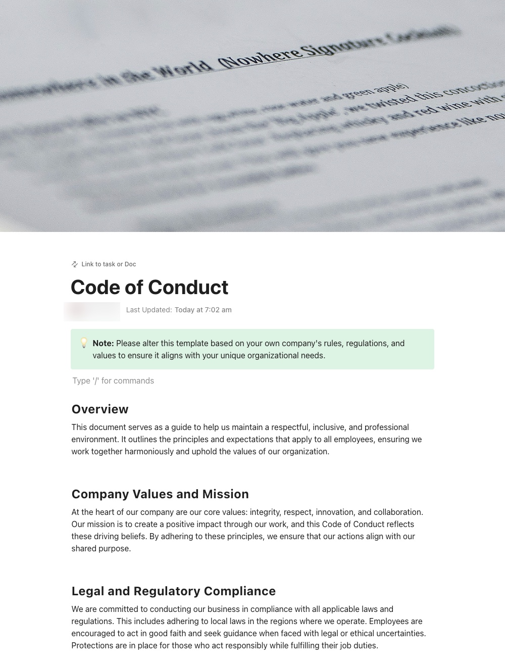 Code of Conduct