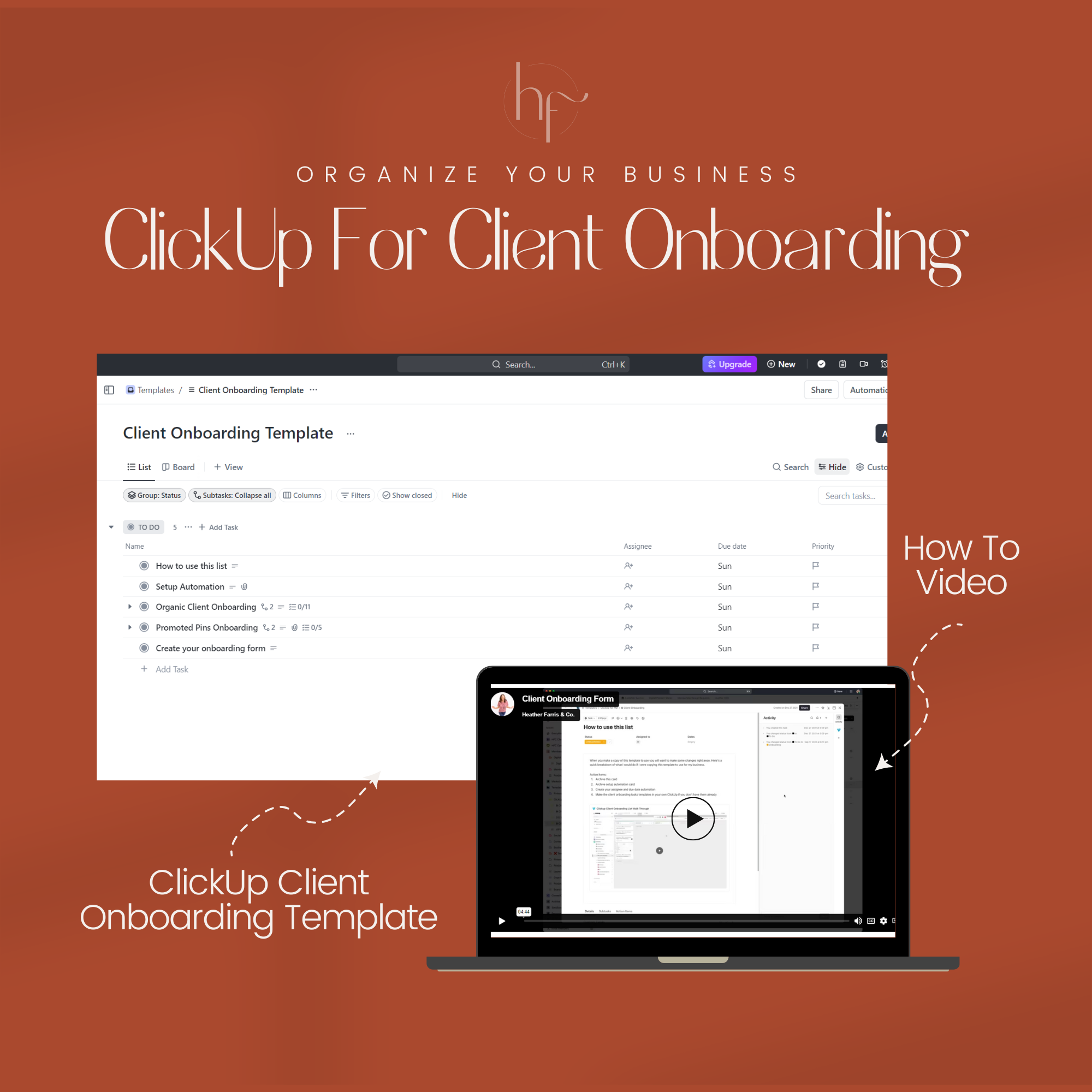 ClickUp Client Onboarding Template for Service Providers