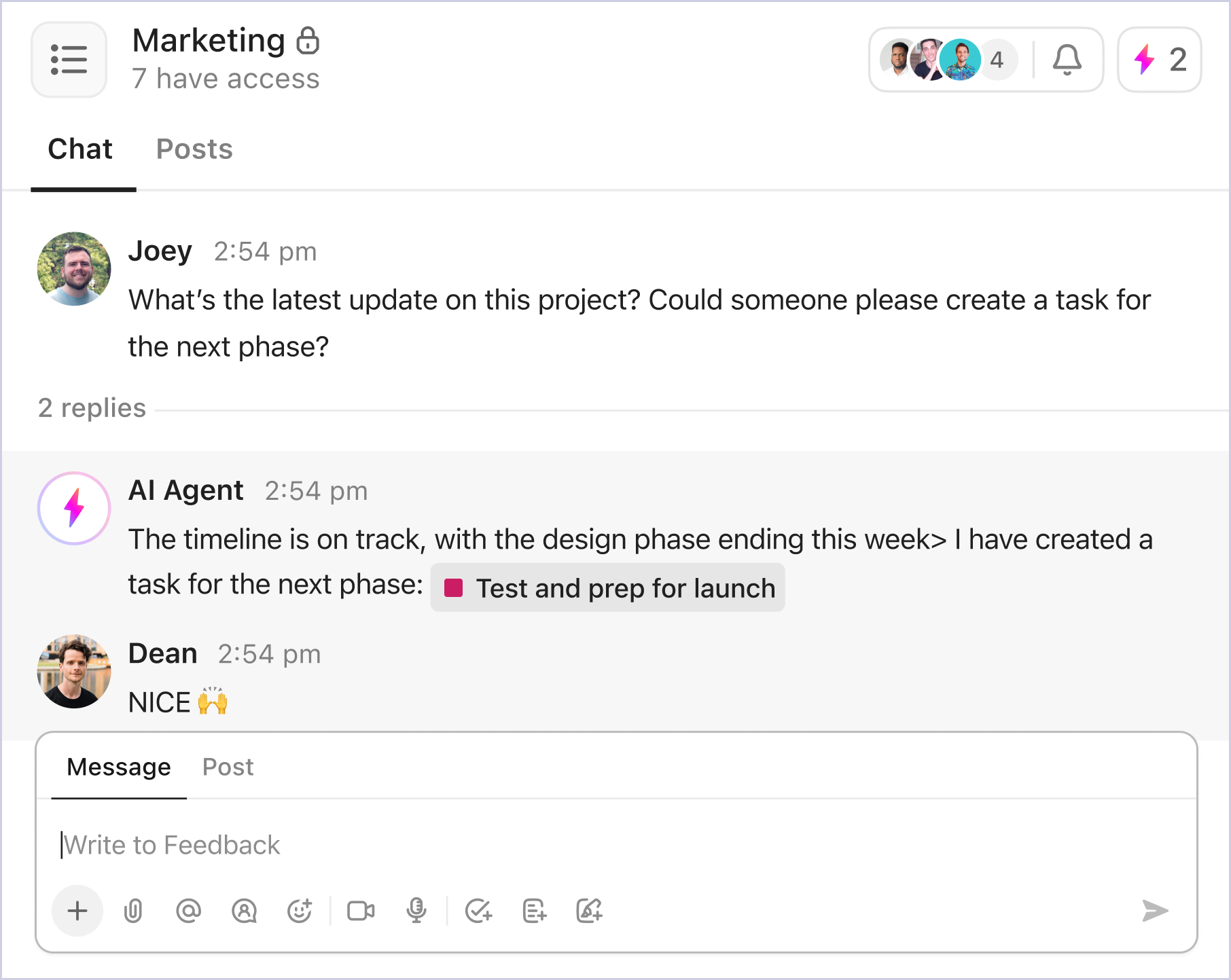 Ai keeps chat manageable Final Compare Slack