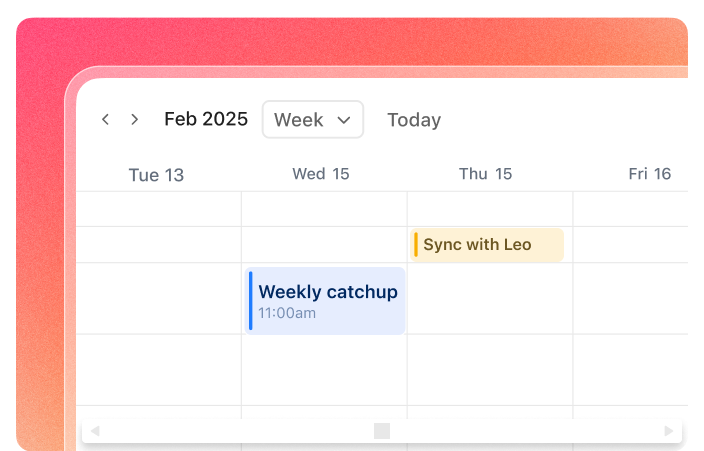 Calendar_infinite horizontal scroll