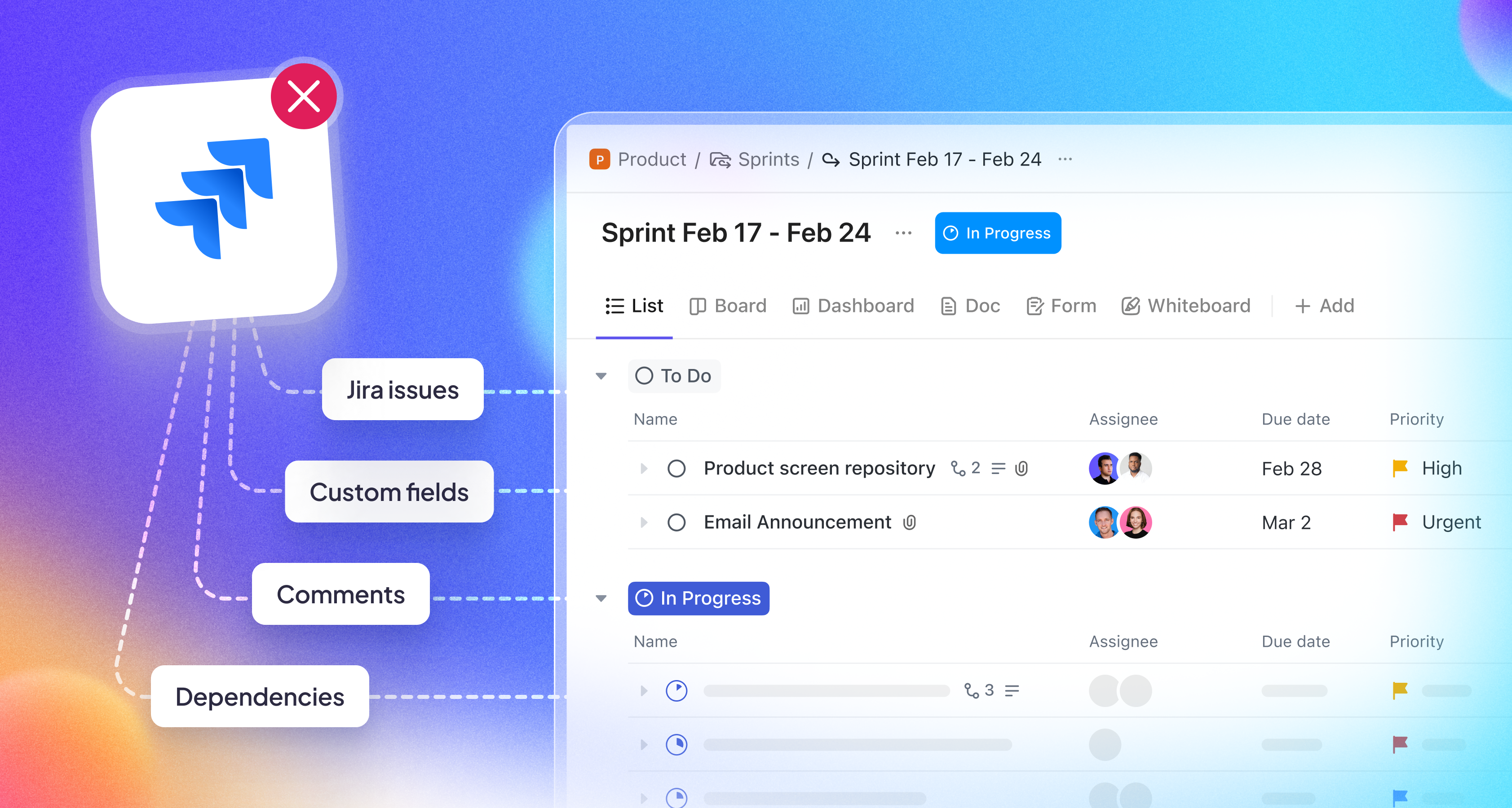 Jira importer Competitor LP