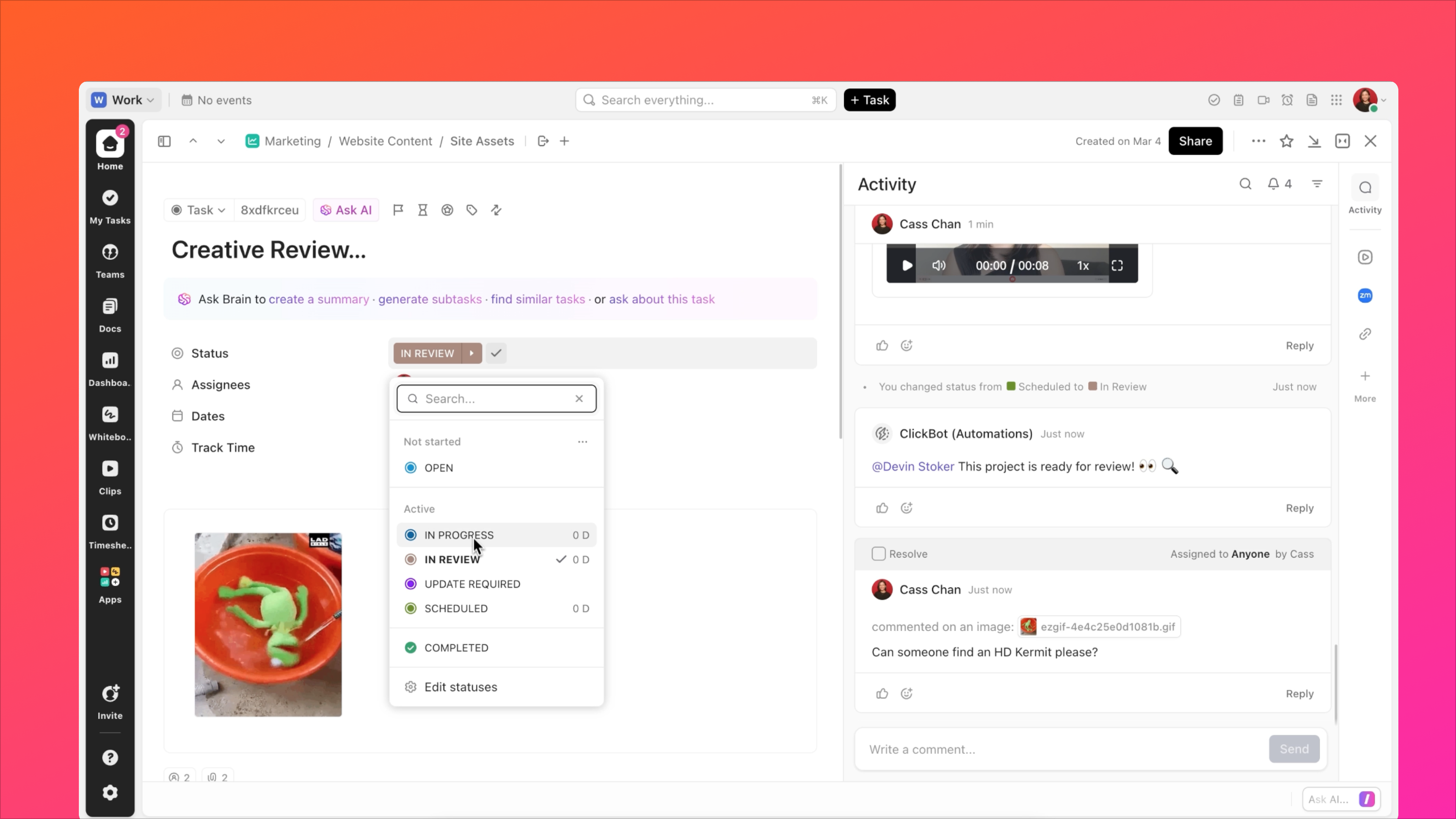 Tasks_use case marketing