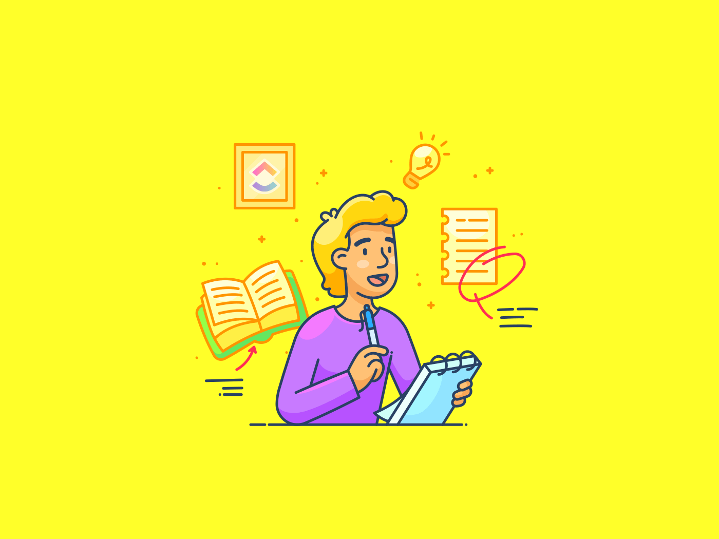 note-taking-yellow