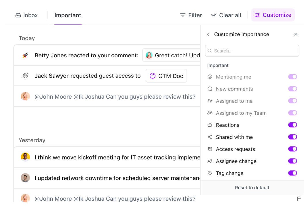 Notifications IT-PMO Bordered